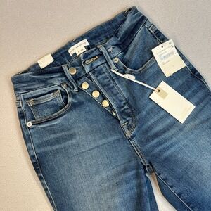 Good American Good Waist High Rise Skinny Jeans Womens 26 NWT Medium Wash